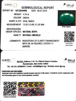 Load image into Gallery viewer, 4.76/CT Natural Panna Stone with Govt. Lab Certificate-1665