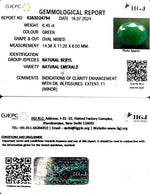 Load image into Gallery viewer, 6.45/CT Natural Panna Stone with Govt. Lab Certificate-6771