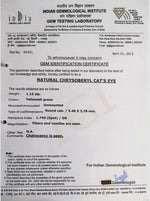 Load image into Gallery viewer, 1.15/CT Natural Chrysoberyl Cat's Eye with Govt. Lab Certificate-66301