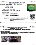 Load image into Gallery viewer, 4.65/CT Natural Panna Stone with Govt. Lab Certificate-3441