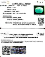 Load image into Gallery viewer, 7.30/CT Natural Panna Stone with Govt. Lab Certificate-3441