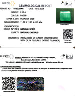 Load image into Gallery viewer, 7.53/CT Natural Panna Stone with Govt. Lab Certificate-3441