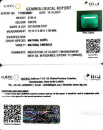 Load image into Gallery viewer, 8.38/CT Natural Panna Stone with Govt. Lab Certificate-1665