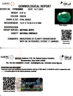 Load image into Gallery viewer, 6.47/CT Natural Panna Stone with Govt. Lab Certificate-6771