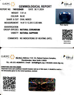 Load image into Gallery viewer, 7.61/CT Natural Blue Sapphire with Govt Lab Certificate-2331