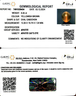 Load image into Gallery viewer, 8.45/CT Natural Apatite Cat's Eye with Govt. Lab certificate-1221