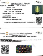 Load image into Gallery viewer, 4.97/CT Natural Apatite Cat's Eye with Govt. Lab certificate-1221