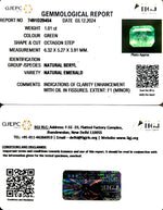 Load image into Gallery viewer, 1.01/CT Natural Panna Stone with Govt. Lab Certificate-16650