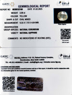 Load image into Gallery viewer, 3.09/CT Natural Yellow Sapphire With Govt Lab Certificate