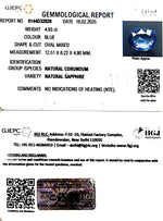 Load image into Gallery viewer, 4.93/CT Natural Blue Sapphire With Govt Lab Certificate