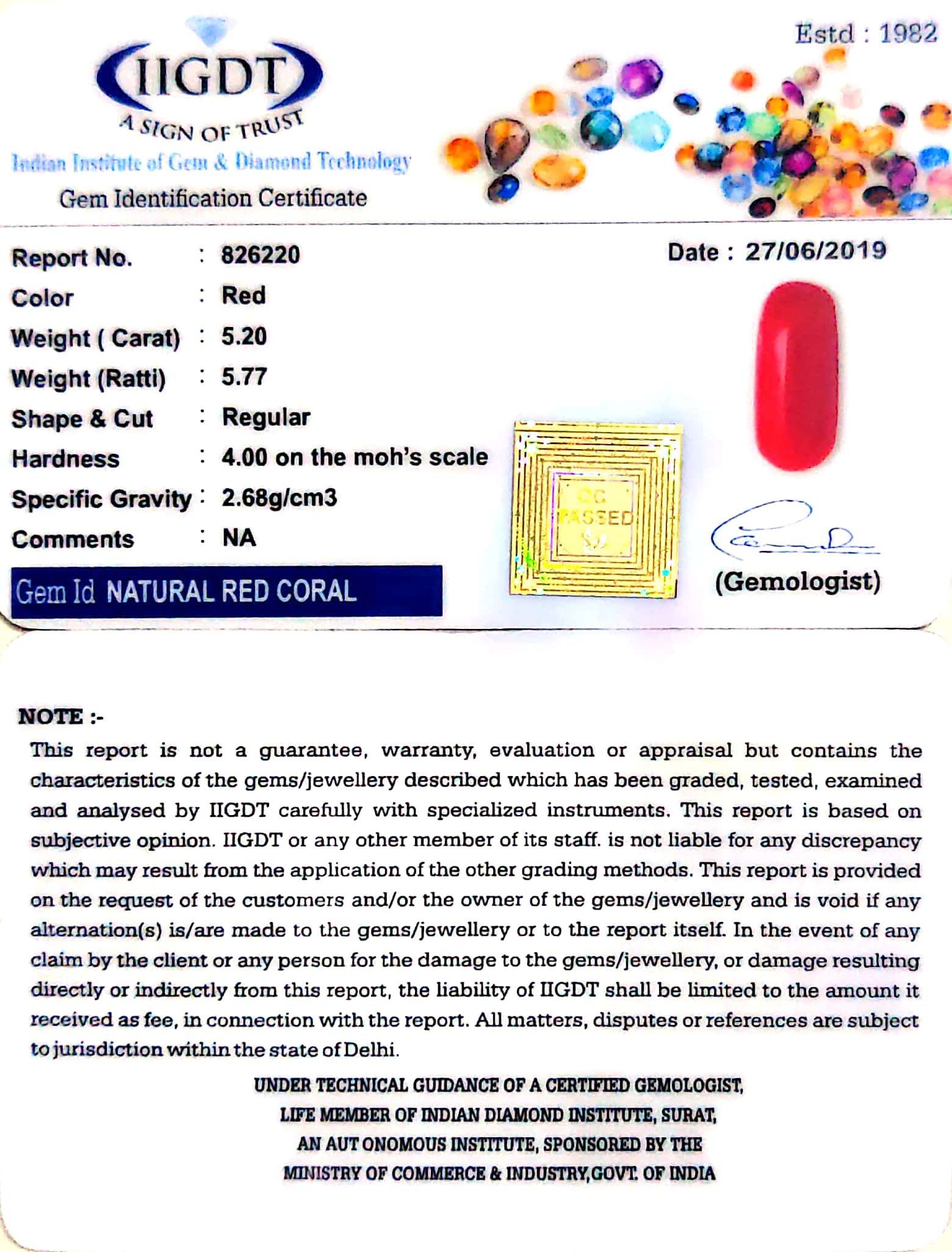 5.78Ratti Natural Italian Moonga-826220