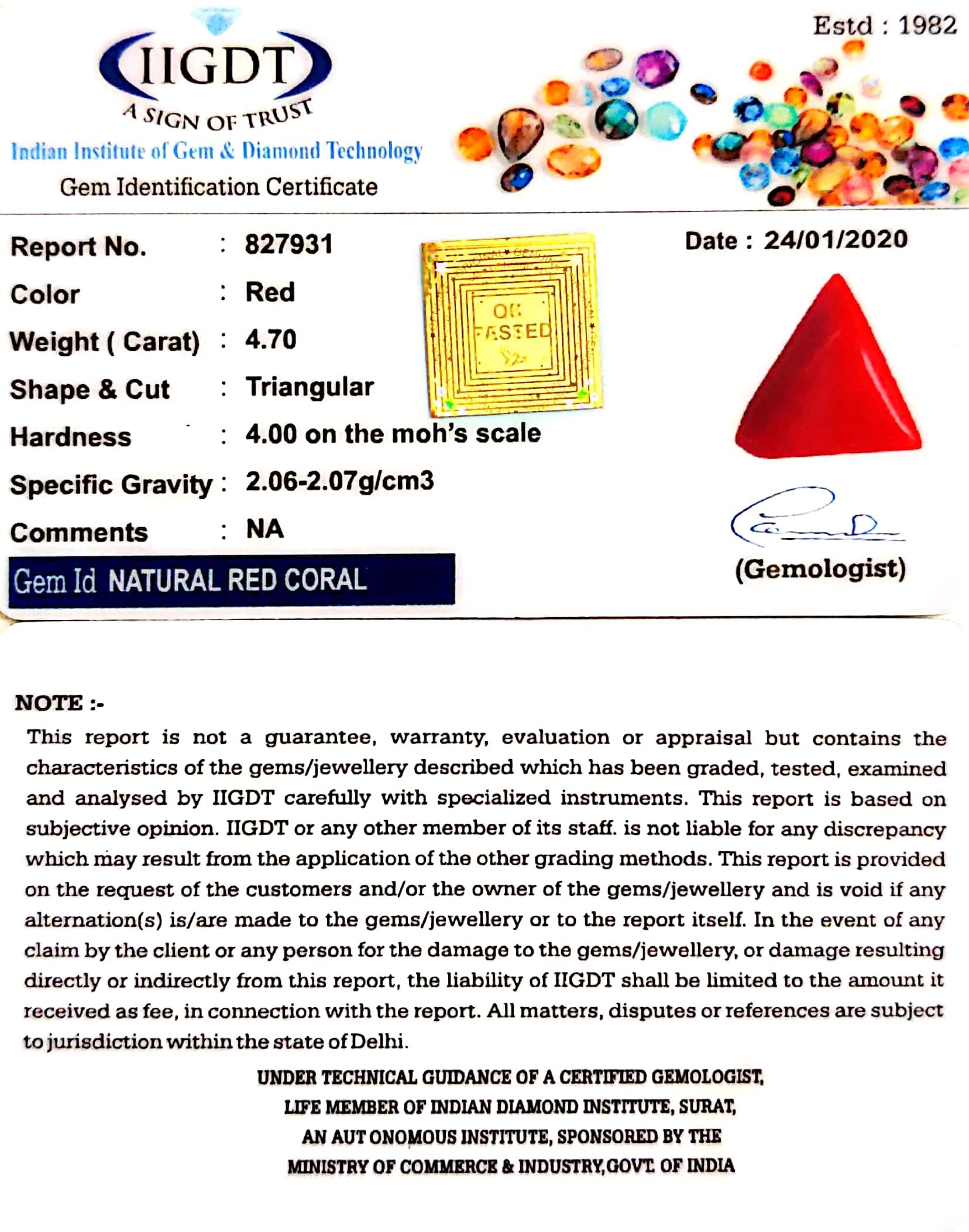 5.22 Ratti Natural Italian Triangular Moonga-827931