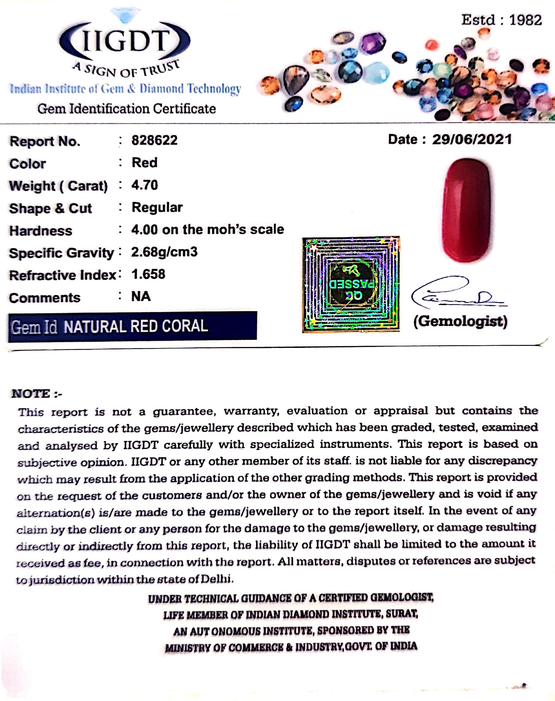 4.70/CT italian Red Coral
