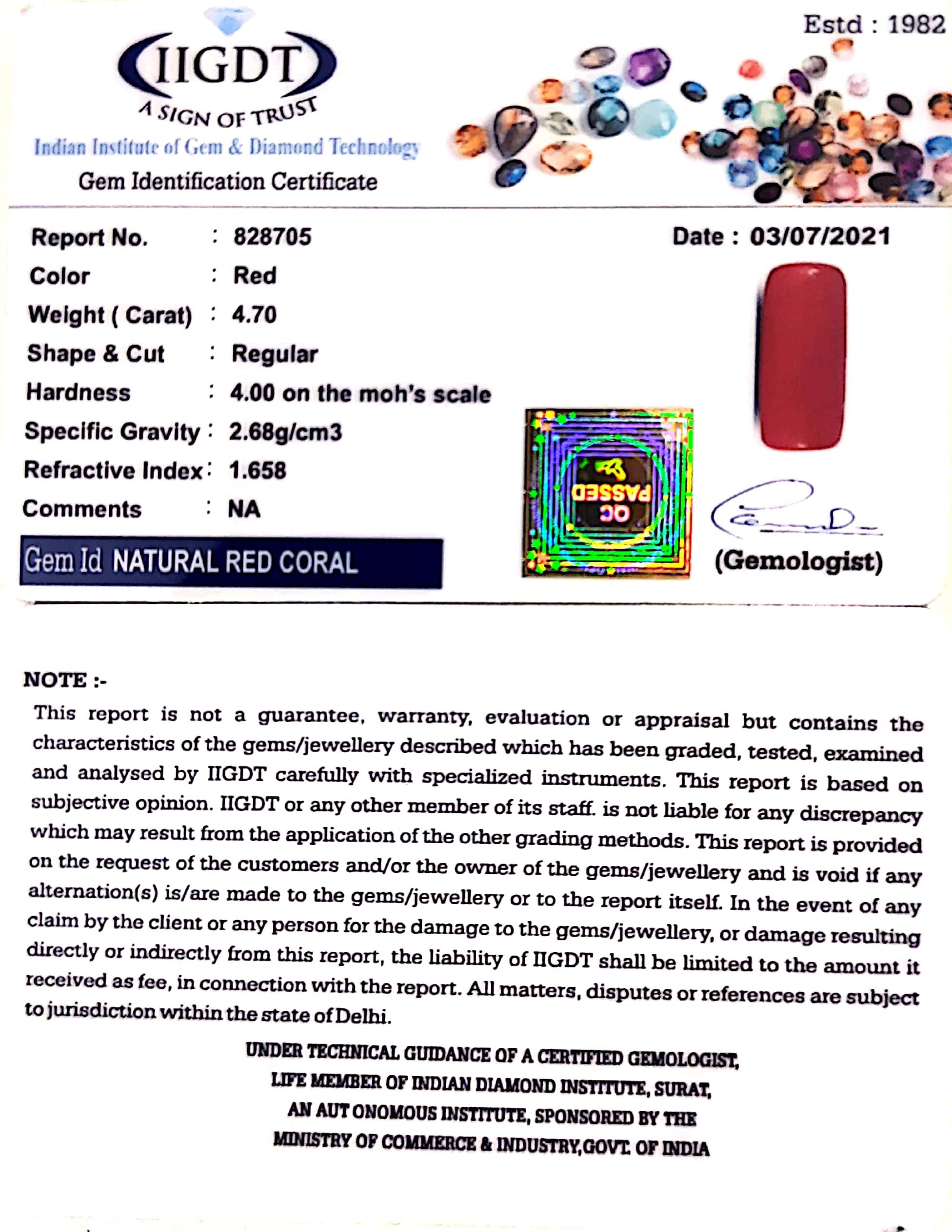 5.21 Ratti italian Red Coral Stone