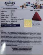 Load image into Gallery viewer, 5.27 Ratti Italian Triangular Red Coral-1054