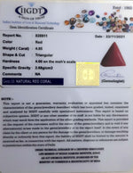 Load image into Gallery viewer, 5.49 Ratti Italian Triangular Red Coral-1054