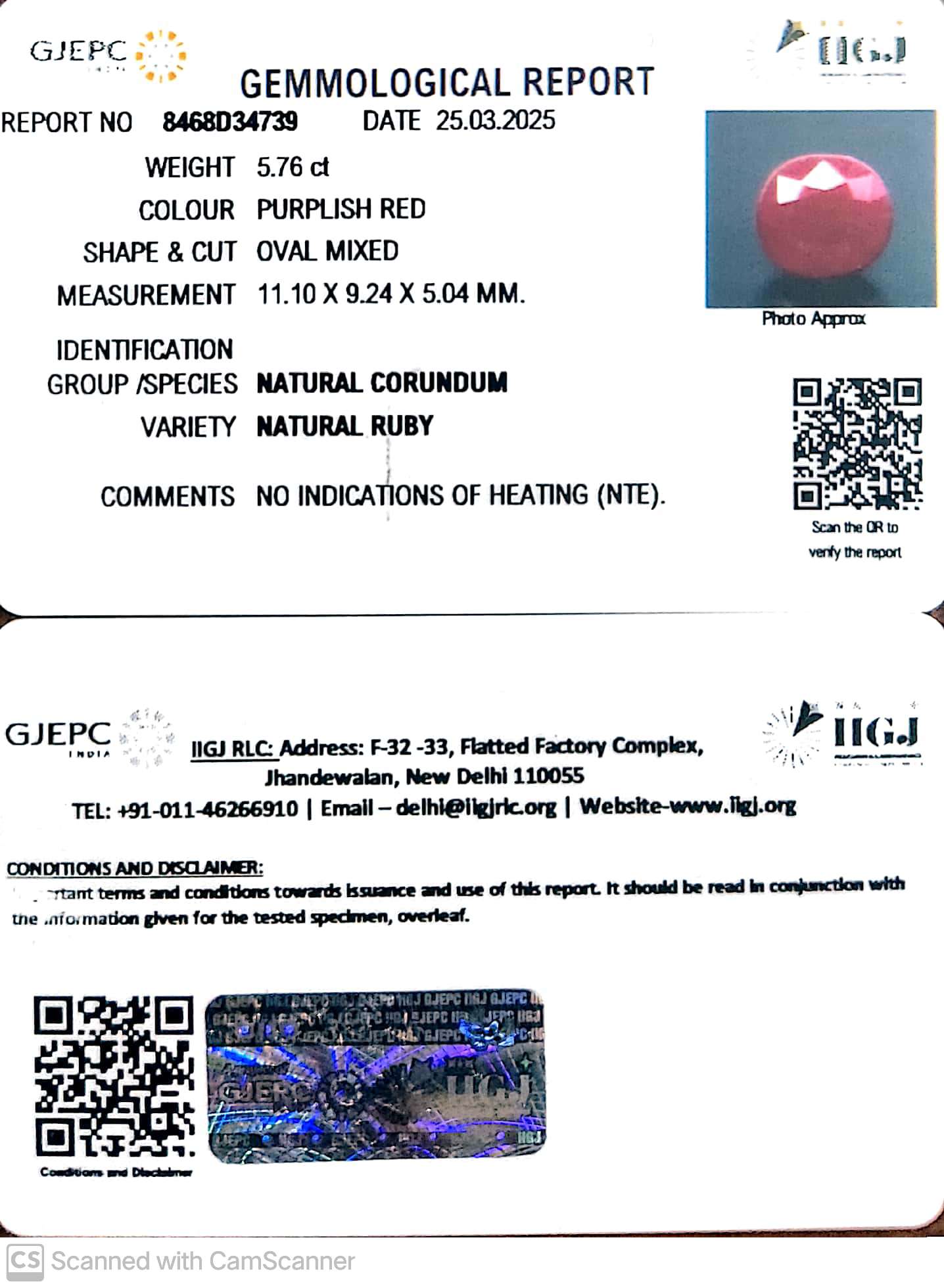 5.76/CT Natural Ruby with Govt. Lab Certificate-8468D34739