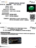 Load image into Gallery viewer, 5.44/CT Natural Panna Stone with Govt. Lab Certificate