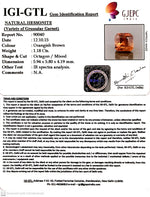 Load image into Gallery viewer, 1.18/CT Natural Hessonite Stone with Govt. Lab Certificate-90040