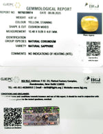 Load image into Gallery viewer, 4.87/CT Natural Yellow Sapphire With Govt Lab Certificate (2331)