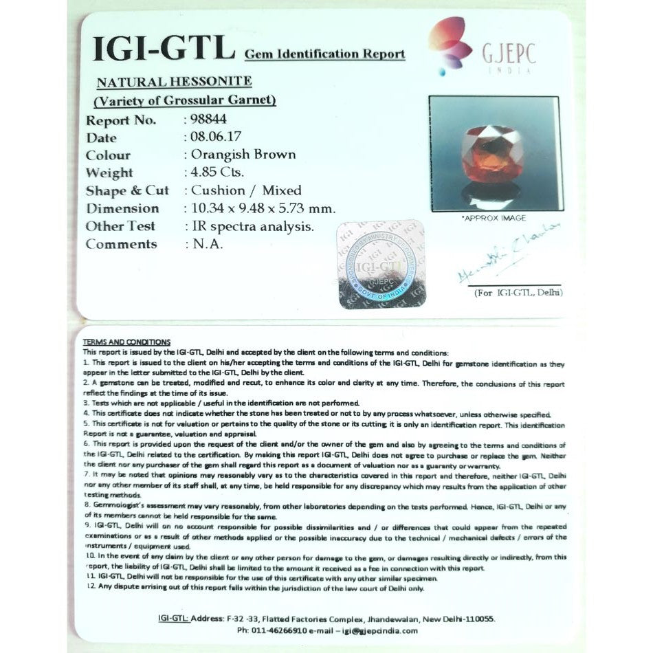 5.39 Ratti Gomed with Govt. Lab Certificate-(1100)