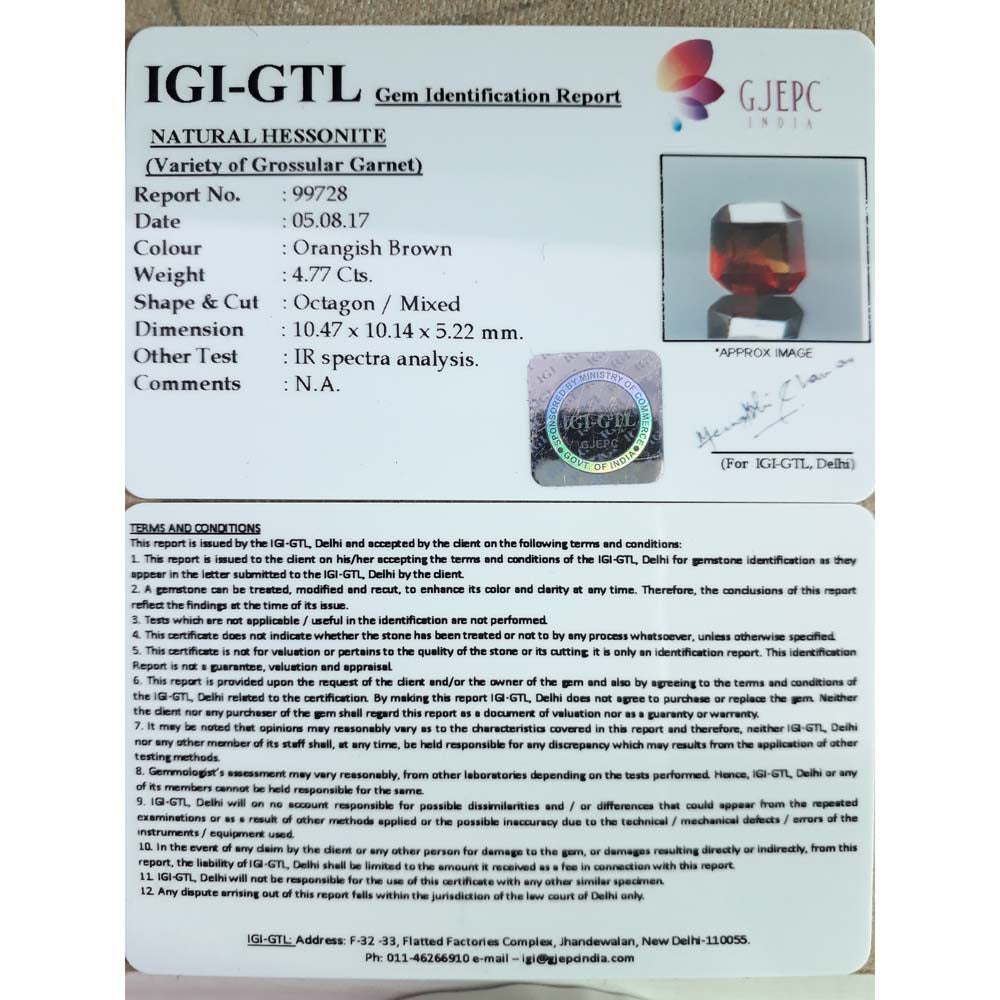 4.77/CT Ceylonese Gomed Gemstone