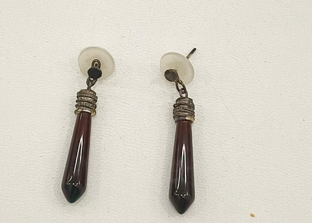 6.60/GM AGATE RAJWARA SILVER EAR RING (525.00)