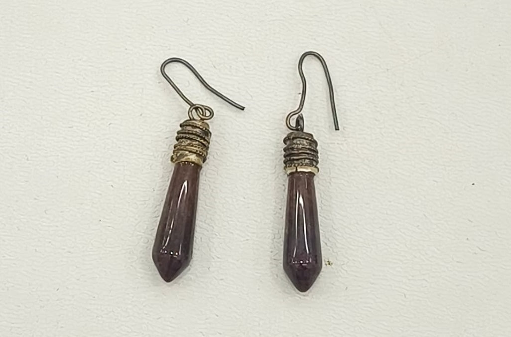 5.50/GM AGATE SILVER EAR RINGS (525.00)