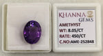 Load image into Gallery viewer, 8.05/CT Natural Amethyst Gemstone with Govt. Lab Certificate