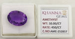 Load image into Gallery viewer, 10.00/CT Natural Amethyst Gemstone with Govt. Lab Certificate