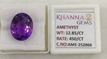 Load image into Gallery viewer, 12.85/CT Natural Amethyst Gemstone of Premium Quality with Govt. Lab Certificate
