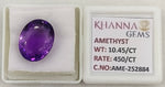 Load image into Gallery viewer, 10.45/CT Natural Amethyst Gemstone with Govt. Lab Certificate
