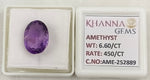 Load image into Gallery viewer, 6.60/CT Natural Amethyst Gemstone of Premium Quality with Govt. Lab Certificate