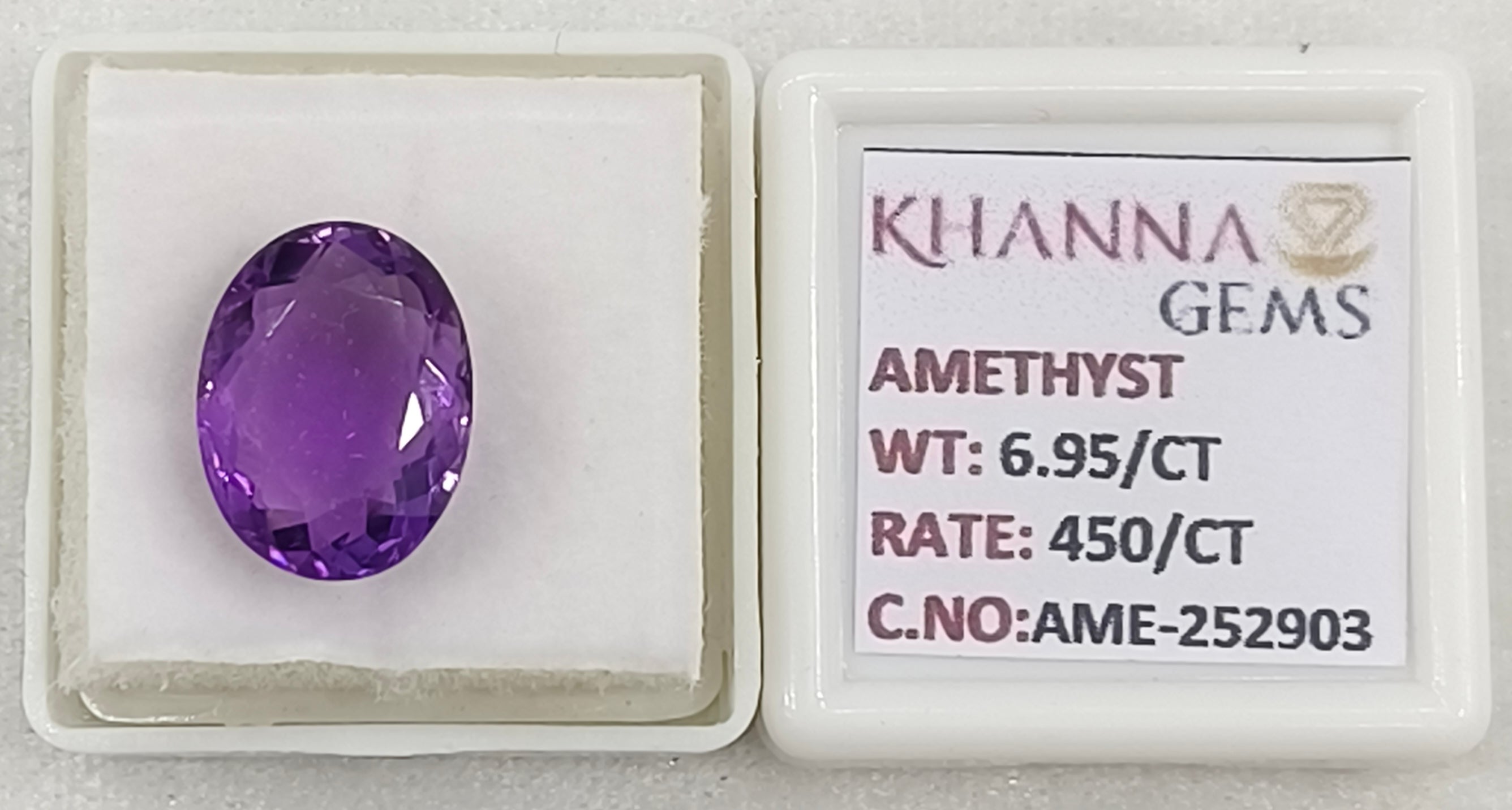 6.95/CT Natural Amethyst Gemstone with Govt. Lab Certificate