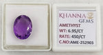 Load image into Gallery viewer, 6.95/CT Natural Amethyst Gemstone with Govt. Lab Certificate
