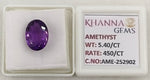 Load image into Gallery viewer, 5.40/CT Natural Amethyst Gemstone with Govt. Lab Certificate