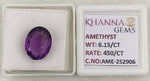 Load image into Gallery viewer, 6.15 CaratT Natural Amethyst Gemstone with Govt. Lab Certificate