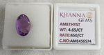 Load image into Gallery viewer, 4.65/CT Natural Amethyst Gemstone with Govt. Lab Certificate-456574-456574