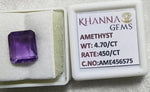 Load image into Gallery viewer, 4.70/CT Natural Amethyst Gemstone of Premium Quality with Govt. Lab Certificate