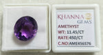 Load image into Gallery viewer, 11.45/CT Natural Amethyst Gemstone with Govt. Lab Certificate