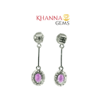 Load image into Gallery viewer, 5.40/GM Royal Amethyst & Zircon Earrings - G0101