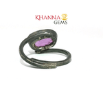 Load image into Gallery viewer, 4.44/GM AMETHYST ANTIC RING Earrings - G0635