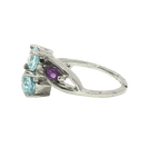 Load image into Gallery viewer, 5.20/GM AMETHYST BLUE TOPAZ SILVER RING Earrings - G0636