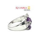 Load image into Gallery viewer, 4.50/GM AMETHYST ZIRCON RING Earrings - G0501