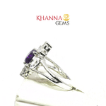 Load image into Gallery viewer, 4.38/GM AMETHYST ZIRCON RING Earrings - G0505