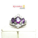 Load image into Gallery viewer, 5.20/GM AMETHYST ZIRCON RING Earrings - G0509