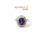 Load image into Gallery viewer, 4.34/GM AMETHYST ZIRCON RING Earrings - G0518