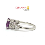 Load image into Gallery viewer, 3.58/GM AMETHYST ZIRCON RING Earrings - G0522
