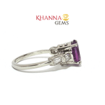 Load image into Gallery viewer, 3.58/GM AMETHYST ZIRCON RING Earrings - G0522