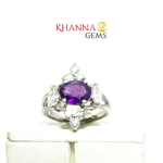 Load image into Gallery viewer, 4.38/GM AMETHYST ZIRCON RING Earrings - G0505